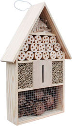 Habau Insektenhotel aus Kiefernholz mit 150 Brutfächern und Füllmaterial in Beige – Bild 1 von 2