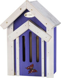 HABAU Insektenhotel Schmetterlingskasten aus Holz in Lila und Weiß - 1 Stk. – Bild 1 von 9
