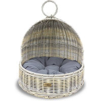 Produktbild von HABAU Katzenhöhle mit Kissen für erwachsene Katzen in Grau-Beige Größe L - 1 Stk.
