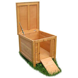 Habau Kleintierhaus Maxi aus Holz für Kaninchen Braun 50 x 46 x 40 cm – Bild 1 von 13