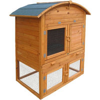 Produktbild von Habau Kleintierstall mit Runddach aus Holz in Braun 80 x 120 x 98 cm