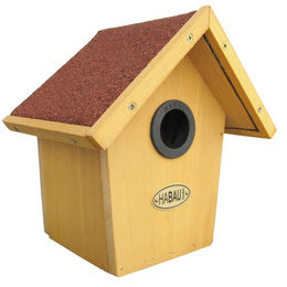 Habau Meisenkasten Nistkasten für Wildvögel aus Holz in Natur und Braun – Bild 1 von 4
