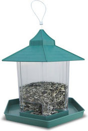 Habau Vogelfutterhaus aus Kunststoff in Grün 20 x 23 x 20 cm – Bild 1 von 4