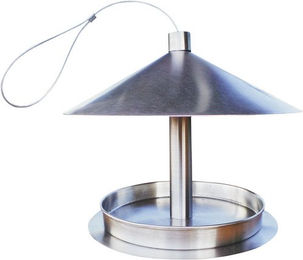 Habau Vogelhaus aus Edelstahl in Silber – Bild 1 von 2