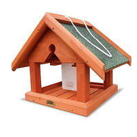 Produktbild von Habau Vogelhaus aus Holz mit Futtersilo zum Aufhängen in Braun