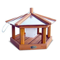 Produktbild von Habau Vogelhaus aus Holz mit Futtersilo zum Aufhängen in Braun
