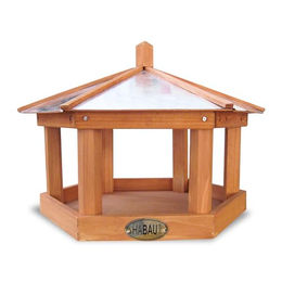 Habau Vogelhaus Rotdrossel aus Holz mit Ständer in Braun – Bild 1 von 5