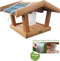 Produktbild von Habau Vogelhaus Singdrossel Silo aus Holz in Braun
