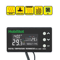 Produktbild von HabiStat Digital Thermostat mit Tag/Nacht-Modus und Timer Schwarz 600 Watt