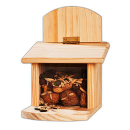 HAC24 Eichhörnchenhaus aus Holz in Natur Braun – Bild 1 von 2