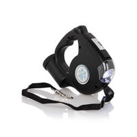 Produktbild von HAC24 Rollleine für Hunde mit LED Licht und Kotbeutelspender Schwarz - 5 m