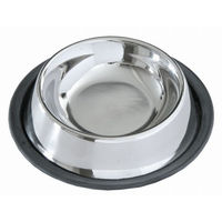 Produktbild von HAC24 Rutschfester Edelstahl Futternapf für Hund und Katze 450ml Silber Ø 21cm - 450 ml