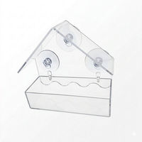 Produktbild von HAC24 Wetterfestes Vogelhaus für das Fenster aus transparentem Kunststoff mit 3 Saugnäpfen 15 x 6 x 14,5 cm