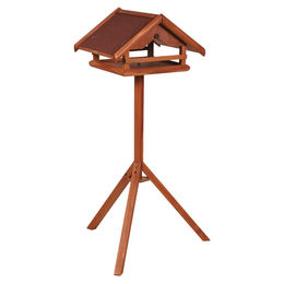 Hafnir Vogelhaus Flamingo Futterhaus auf Ständer aus Holz – Bild 1 von 2