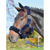 Produktbild von Halfter Guard mit Kunstfell für Ponys in Navy Blau