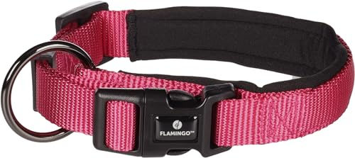 Halsband Abbi Flamingo in Rot und Rosa aus Nylon Größe XS 35-40cm – Bild 1 von 3