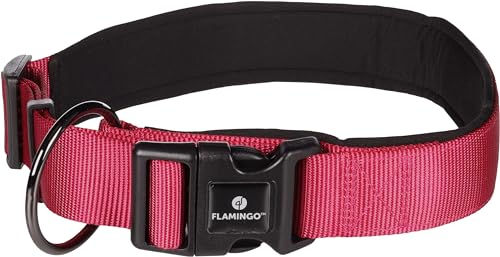Halsband Abbi Flamingo Rot aus Nylon für Riesenrassen XXL 65-70cm – Bild 1 von 3