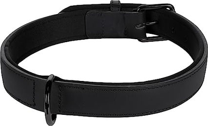 Halsband BINTI Schwarz Leder XXL 52/62cm 30mm – Bild 1 von 2