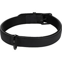Produktbild von Halsband BINTI Schwarz Leder XXL 52/62cm 30mm