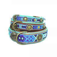 Produktbild von Halsband Boho Berry aus Leder in Bunt Größe L