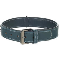 Produktbild von Halsband Denver aus Leder mit Schmuckelementen Flamingo in Blau Größe L 41-50cm