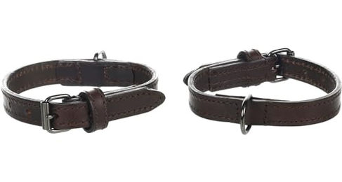 Halsband Denver Flamingo aus Leder in Braun Größe L 42-52cm – Bild 1 von 3