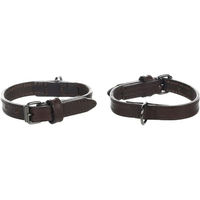 Produktbild von Halsband Denver Flamingo aus Leder in Braun Größe L 42-52cm