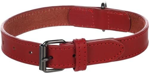Halsband Denver Flamingo Rot aus Leder Größe M/L 38-48cm - 25 mm – Bild 1 von 5