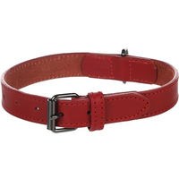 Produktbild von Halsband Denver Flamingo Rot aus Leder Größe M/L 38-48cm - 25 mm