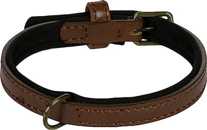 Produktbild von Halsband Flamingo Braun Kunstleder XS Mini 20/25cm 10mm