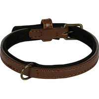 Produktbild von Halsband Flamingo Braun Kunstleder XS Mini 20/25cm 10mm