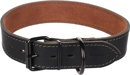 Halsband Flamingo Montana Leder Breit Schwarz XXL 53-63cm 40mm – Bild 1 von 3