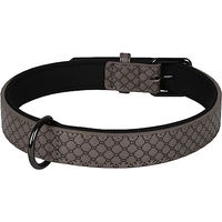Produktbild von Halsband Flamingo Patti aus Kunstleder Grau XXL 52-62cm