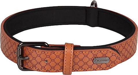 Produktbild von Halsband Flamingo Patti Braun aus Kunstleder XXL 52-62cm