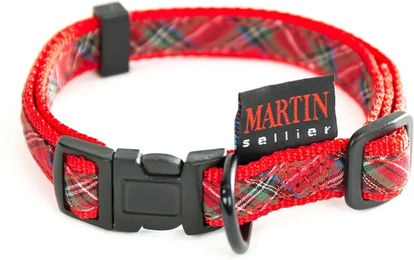 Halsband Martin Sellier aus Stoff in Rot oder Bunt für Hunde – Bild 1 von 1