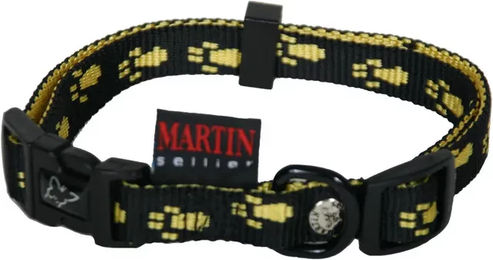 Produktbild von Halsband Martin Sellier für Hunde aus Nylon in Schwarz oder Gelb Größe M