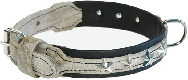 Produktbild von Halsband Martin Sellier Montana aus Leder in Grau oder Schwarz 25/40 cm