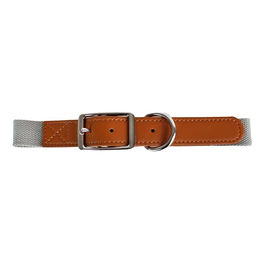 Produktbild von Halsband mitienda für Hunde in Grau aus Kunstleder Größe M