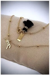 Produktbild von Halsband Pénélope Eugénie Schwarz-Gold aus Metall 46 cm
