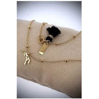 Produktbild von Halsband Pénélope Eugénie Schwarz-Gold aus Metall 46 cm