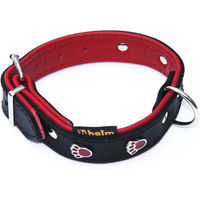 Produktbild von Halsband Pfote aus Leder in Schwarz