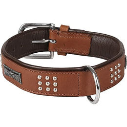 Halsband Sedona Leder mit Schmuckelementen Braun M/L 39-45cm – Bild 1 von 2