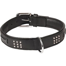 Halsband Sedona Leder mit Schmuckelementen Schwarz XL 47-55cm 37mm – Bild 1 von 2