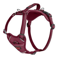 Produktbild von Halti Anatomy Hundegeschirr mit Griff und Neoprenpolsterung Reflektierend Magenta XL