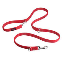 Produktbild von Halti Doppelleine für Hunde aus Nylon in Rot, Größe Klein, 2m
