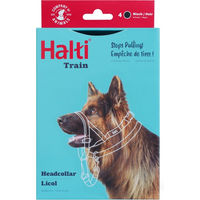 Produktbild von Halti Hunde-Kopfhalfter Schwarz Größe 4 mit Edelstahl aus Erziehungshalsband - 1 Stk.