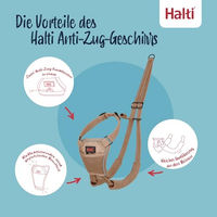 Produktbild von Halti No Pull Anti-Zug Hundegeschirr mit reflektierendem Gurtband in Beige Größe XS