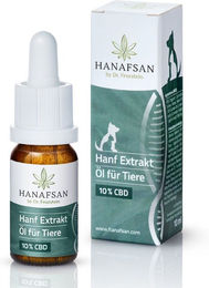 Produktbild von Hanafsan Bio Hanf Extrakt CBD Öl 10% zur Beruhigung für Tiere
