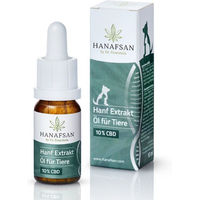 Produktbild von Hanafsan Bio Hanf Extrakt CBD Öl 10% zur Beruhigung für Tiere