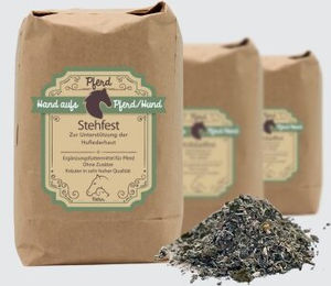 Hand aufs Pferd/Hund Stehfest Huf Kräuter Ergänzungsfutter für Pferde 1kg - 1 kg – Bild 1 von 3